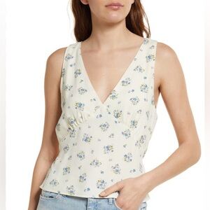 Reformation Vireo Floral Print Top Blaire, size small.